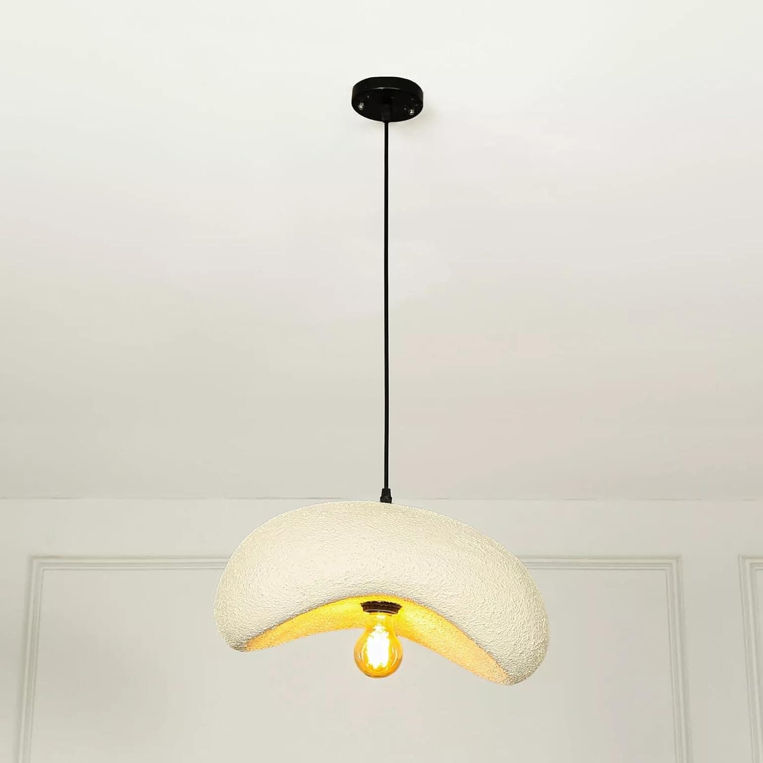 لمبة سقف معلقة من الألياف الزجاجية بتصميم عصري 40 سم - إضاءة دافئة (مشكاه LIGHTING)