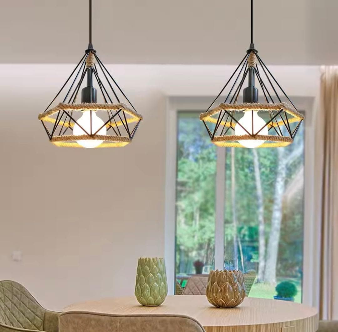 مصباح معلق صناعي حديث بتصميم هندسي __ رأس واحد __ من مشكاه