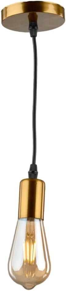 ثريا سوداء وذهبية عصرية - مصباح سقف متوسط (Semi Flush Mount) من متجر نجفة - إضاءة ميشكا